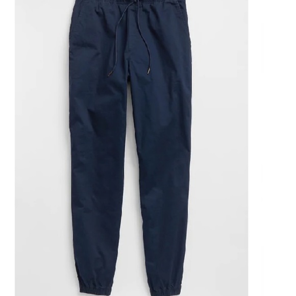 NWT GapF Mens Twill Joggers Small Blue c655 - Picture 3 of 3